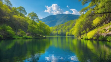 Tranquil waters of the Valle Maira region