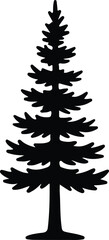 Vector Illustrator Evergreen Pine Tree Forest Conifer Graphic Element Silhouette