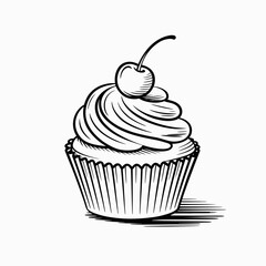 cupcake vector illustration