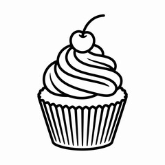 cupcake vector illustration