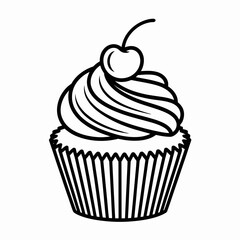 cupcake vector illustration