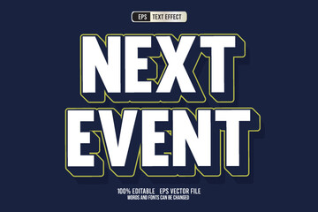 TEXT EFFECT NEXT EVENT