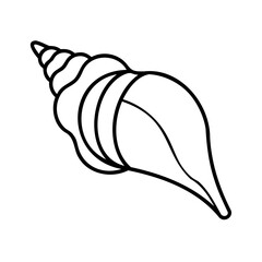 Conch Shell For Puja Vector Illustration