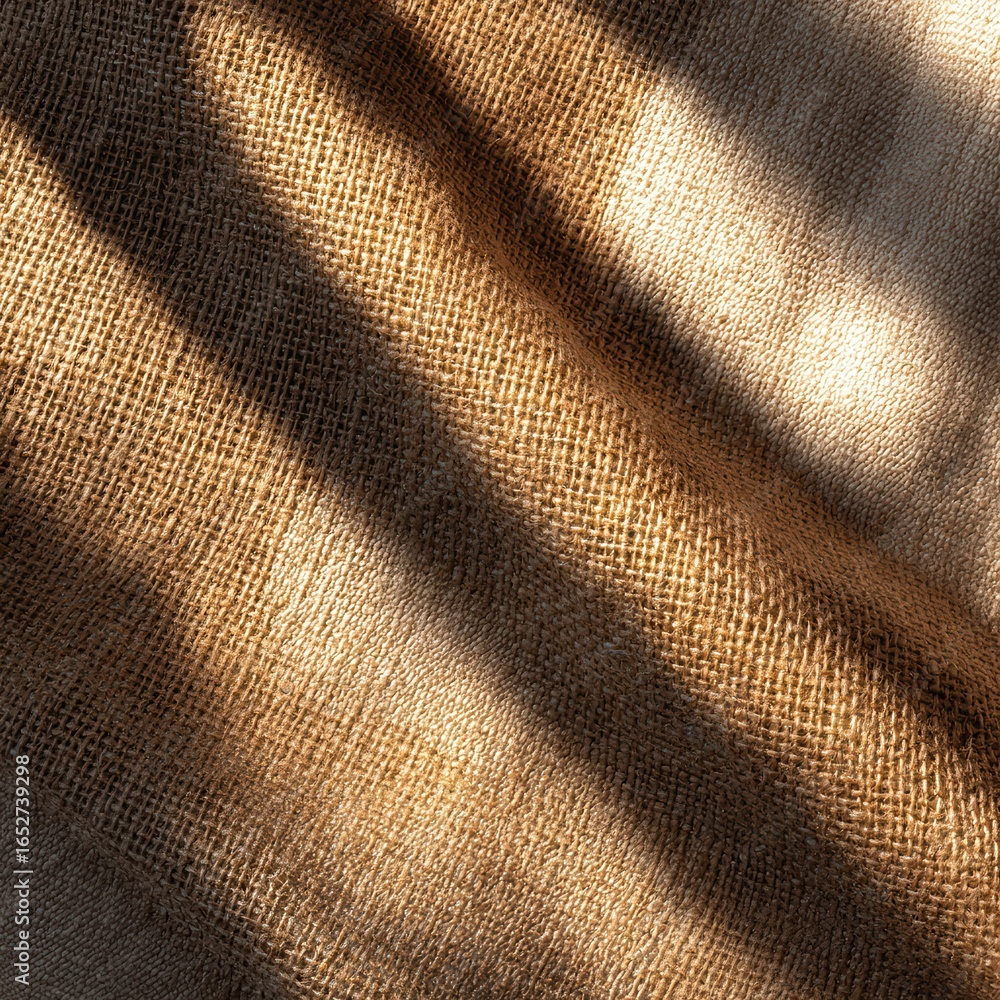 Aufkleber textured fabric surface with shadow patterns in soft natural light creating a warm and inviting atmo