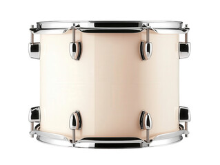Stunning pearl white tom drum component with gleaming chrome hardware, perfect for music production