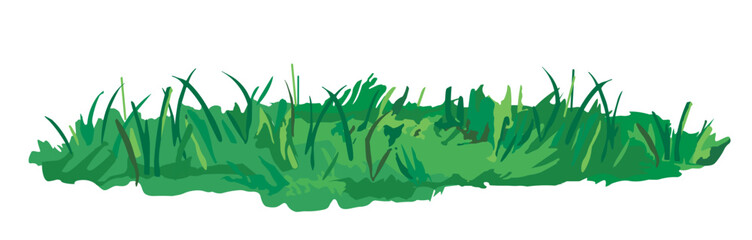 Vector illustration of a green patch of grass