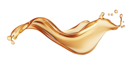 Dynamic golden liquid splash captures luxurious fluid motion with elegant curves and droplets