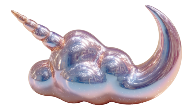 Isolated Unicorn Object on Transparent Background for Creative Use