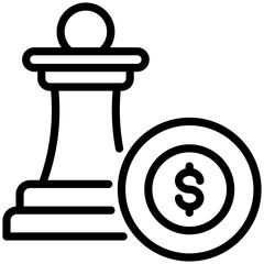 financial strategy icon isolated on white background. vector illustration icon for economic development