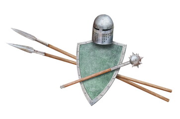 ancient weapon isolated on white