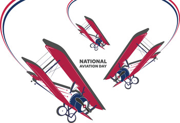 Celebrating National Aviation Day with a Retro Airplane Formation