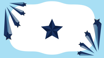 Dynamic blue shooting stars on a light blue background, modern vector illustration for celebration and abstract design concepts.