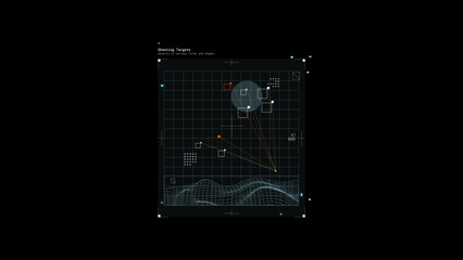 Jet Fighter Targeting Screen HUD Template
