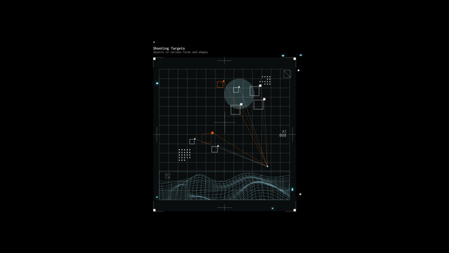 Jet Fighter Targeting Screen HUD Template