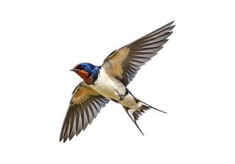 Obraz premium Barn swallow bird in flight isolated on transparent background