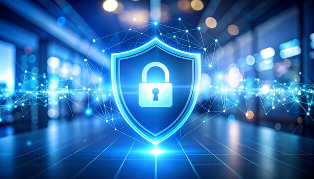 Cyber ​​security and data protection, internet network security, protect business and financial transaction data from cyber attack, user private data security encryption