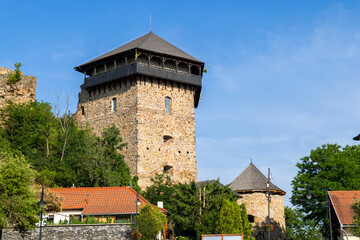 Filakovo Castle dominating the skyline of Filakovo city in Slovakia