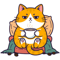 Do Not Disturb Coffee Mode Activated Funny Cat Coffee Quote