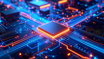 Obraz premium Cloud computing transfer big data on internet. futuristic digital technology .Generative AI