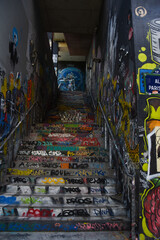 urban graffiti staircase
