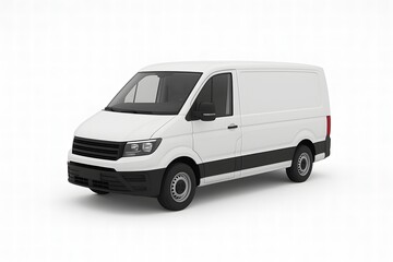 side view of white compact car isolated on  plain background