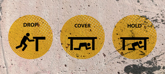 drop cover hold text information sign	