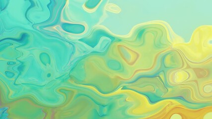 Abstract  pixelated video background with bright turquoise blue, yellow textured liquid shapes. Trendy edgy design, for music - Powered by Adobe