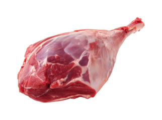 Preparing fresh lamb leg for grilling kitchen food isolated on transparent background, png