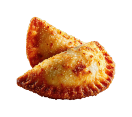 Fried empanadas served on a plate kitchen food warm isolated on transparent background, png