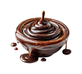 Indulging in rich chocolate sauce kitchen food home isolated on transparent background, png