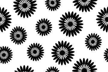 Vector illusion of sameless floral pattern 