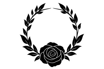 Vector illusion of black and white floral ornament