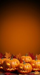 Halloween pumpkins group