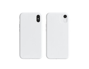 White Phone Case Set Mockup Transparent PNG