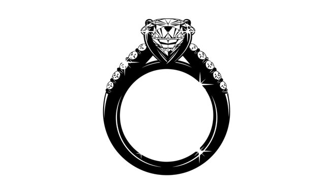 elegant diamond ring transparent png for design projects