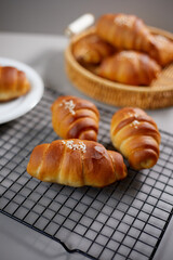 Japanese Croissant Shaped Salty Buttery Bread (Shio Pan)