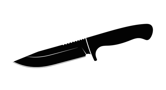 isolated hunting knife vector transparent background for design projects