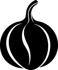 Squash Vegetable Icon Silhouette Vector Illustration