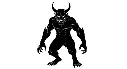 Fototapeta premium powerful oni demon transparent background perfect for designs games