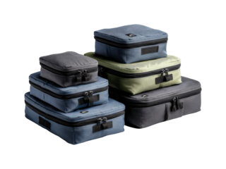 Organizational storage solutions home office product overhead view efficiency isolated on transparent background, png