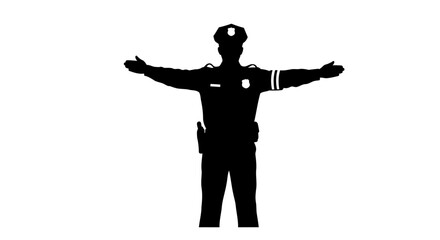 transparent background police officer silhouette isolated vector for design projects