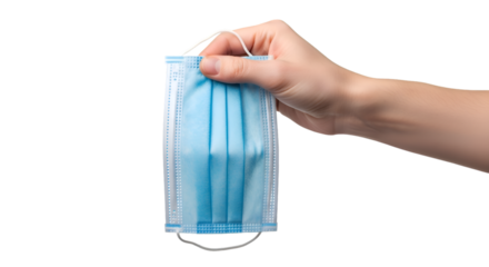 Hand Holding a Blue Surgical Mask Ready for Protection and Safety 3.
