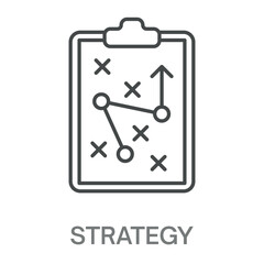 Strategy Simple Style Design Outline Symbol Illustration