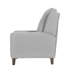 Modern gray armchair isolated comfortable seating for interior design and home furnishings +...