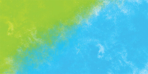 Vibrant green and blue color wash with textured grain and subtle white splatter creates a dynamic and fresh design ideal for modern artwork