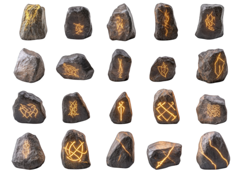 Ancient runestones glow with mystic energy, unlocking secrets of the past for modern exploration.