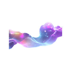 Abstract Flowing Digital Wave Neon Purple and Pink Particle Stream