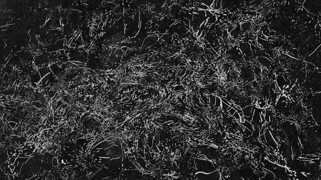 Dynamic Black Scribbles Creating Gritty Grunge Effect on White Background