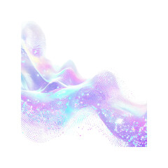 Holographic Wave Abstract Background Iridescent Pastel Digital Art
