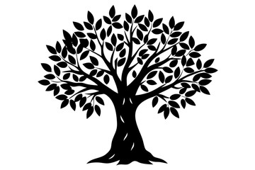Vector tree silhouette